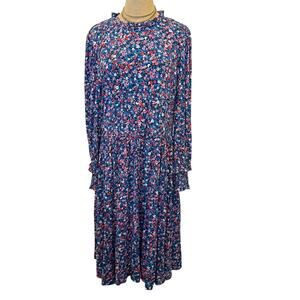 NWT DRAPPER JAMES Kitty Knit Shirt Dress Whispy Floral XXL 1X NEW Summer